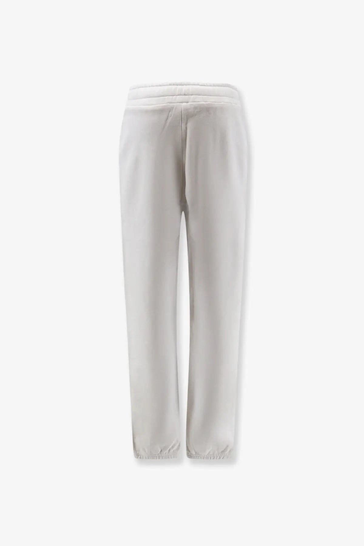 Dolce &amp; Gabbana women’s cotton jogging trousers in cream with soft texture relaxed fit and elastic waistband