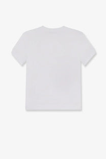 Dolce &amp; Gabbana women’s white cotton short-sleeved t-shirt with a simple crew neck design