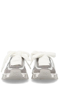 Dolce &amp; Gabbana women’s dg country road sneaker grey with chunky sole gray and white leather and braided laces