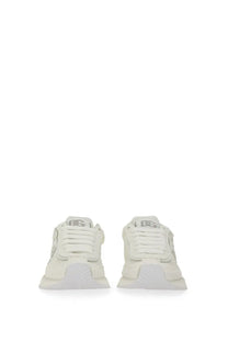 Dolce &amp; Gabbana women’s DG cushion sneaker white with sleek modern design and subtle gray branding on the tongue