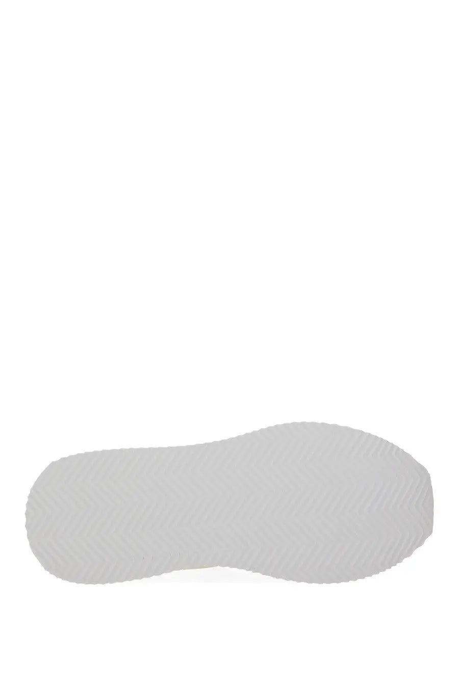 White rubber sole with textured herringbone pattern on dolce &amp; gabbana women’s dg cushion sneaker white