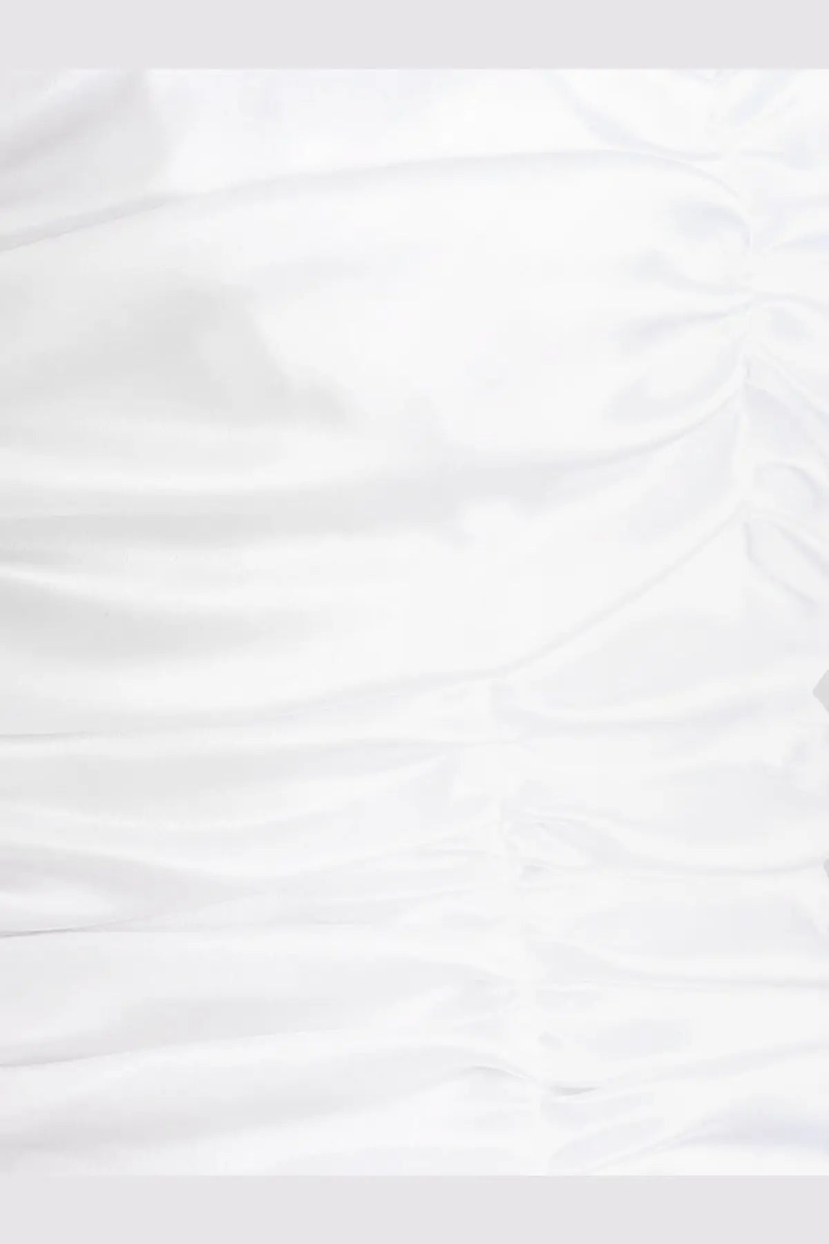 Dolce &amp; gabbana women’s draped satin mini dress in white with smooth glossy satin fabric and gentle folds