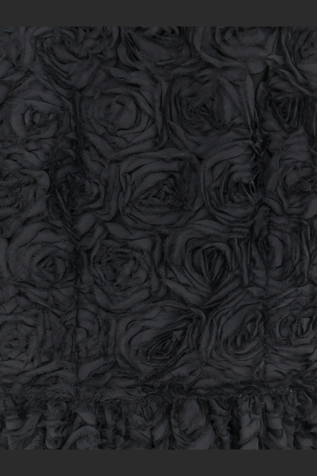 Dolce &amp; Gabbana women’s black dress featuring raised textured rose patterns on black fabric