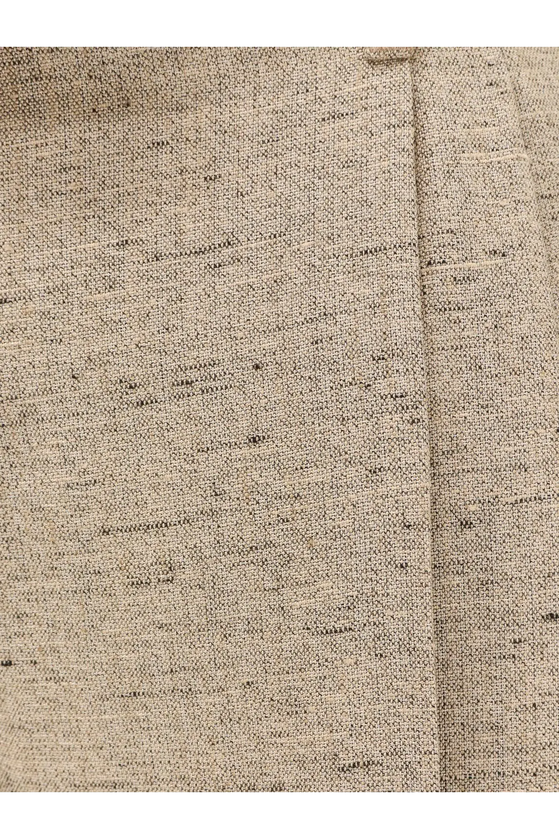 Beige linen fabric with subtle textured weave and visible seam on Dolce &amp; Gabbana women’s Élange trousers white