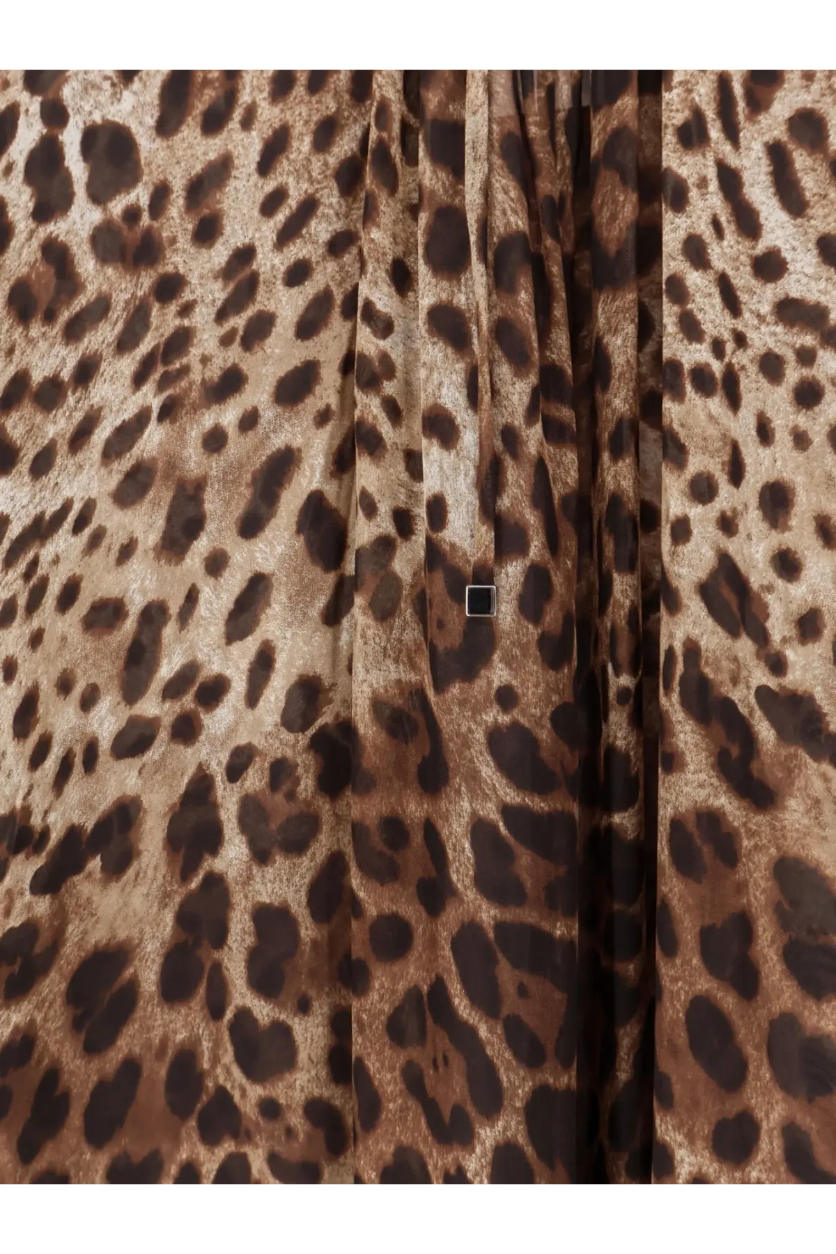 Dolce &amp; gabbana women’s kaftano silk dress with bold brown and black leopard print flowing fabric pattern