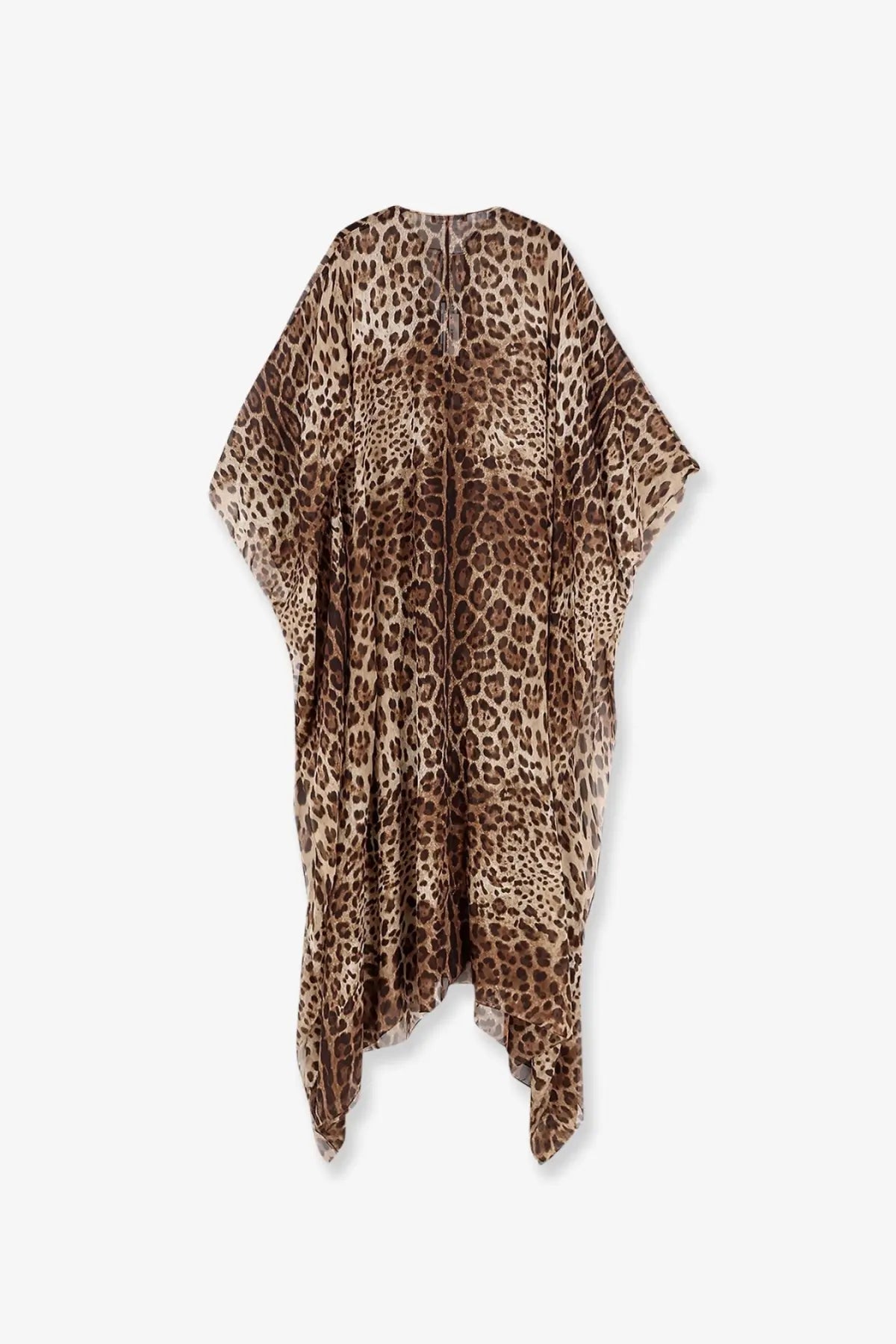 A flowing leopard print kaftan in soft beige and brown silk from dolce &amp; gabbana womens kaftano dress pattern