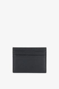 Dolce &amp; Gabbana women’s black leather card holder with neat stitching along the edges
