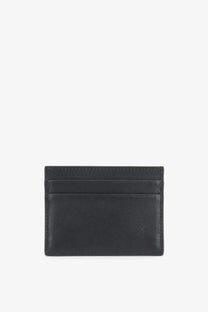 Dolce &amp; Gabbana women’s black leather card holder with stitched edges and multiple slots for organizing cards