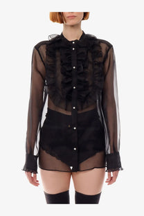 Dolce &amp; Gabbana Women's Organza Shirt Black