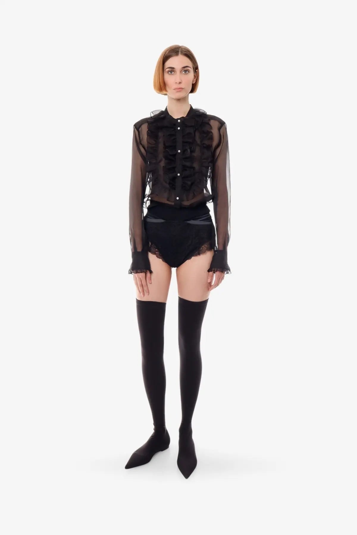 Dolce &amp; Gabbana Women's Organza Shirt Black