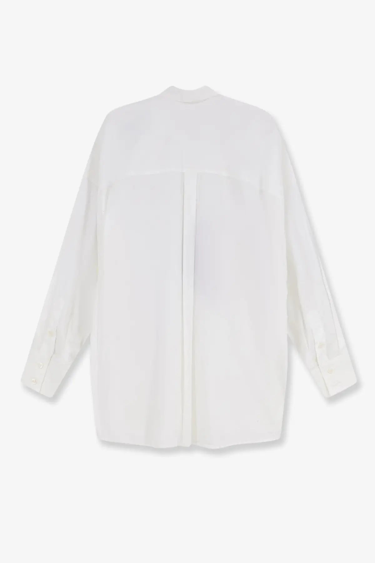 Dolce &amp; gabbana women’s oversize white cotton shirt with relaxed fit long sleeves and subtle pleats on the back