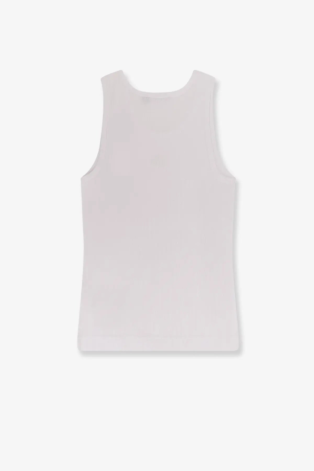Dolce &amp; Gabbana women’s ribbed cotton white sleeveless tank top with smooth lightweight fabric and minimalist design