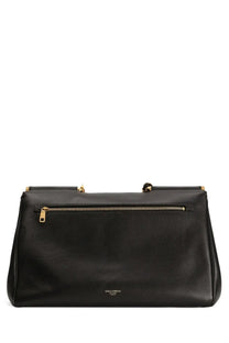 Dolce &amp; Gabbana women’s my sicily black leather clutch bag with gold-tone hardware and front zipper closure