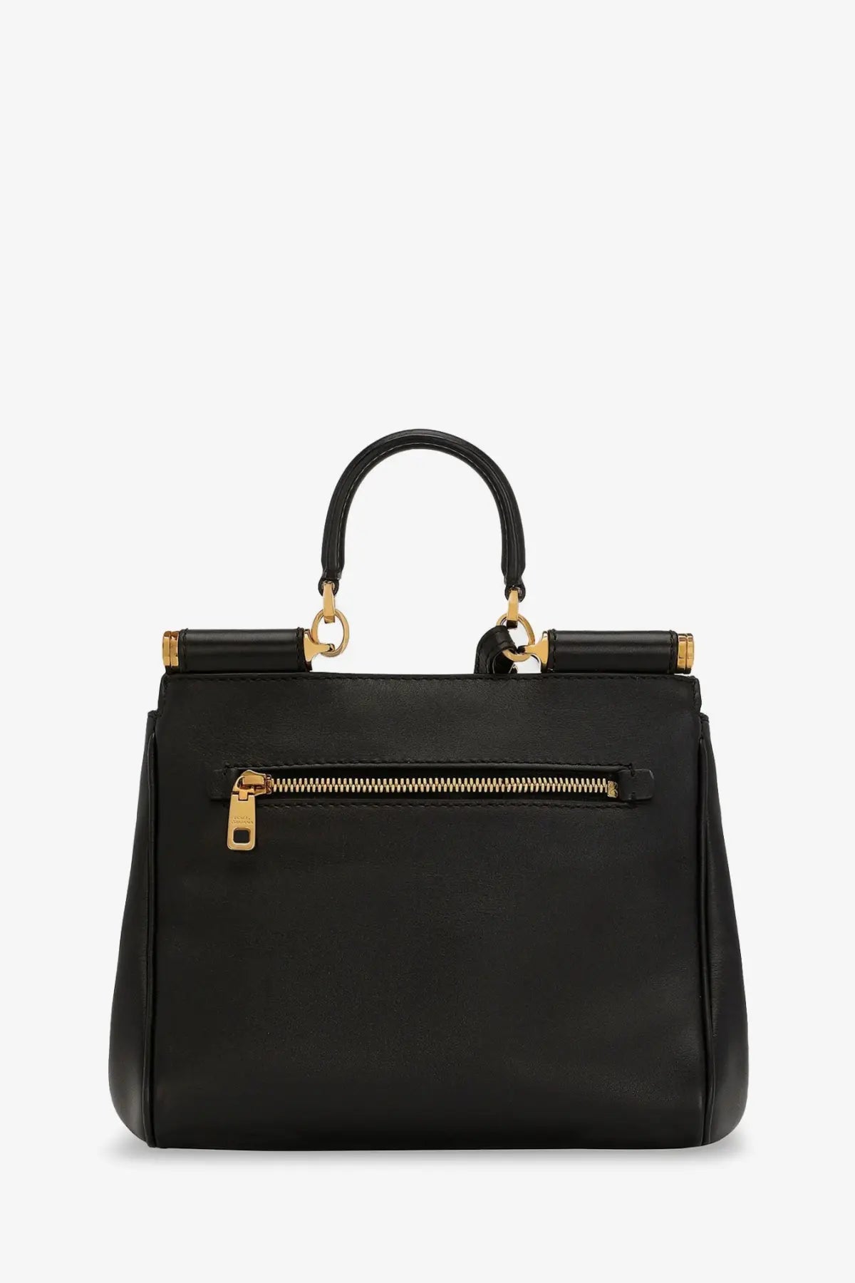 Dolce &amp; Gabbana women’s my Sicily black leather handbag with gold-tone hardware and top handle