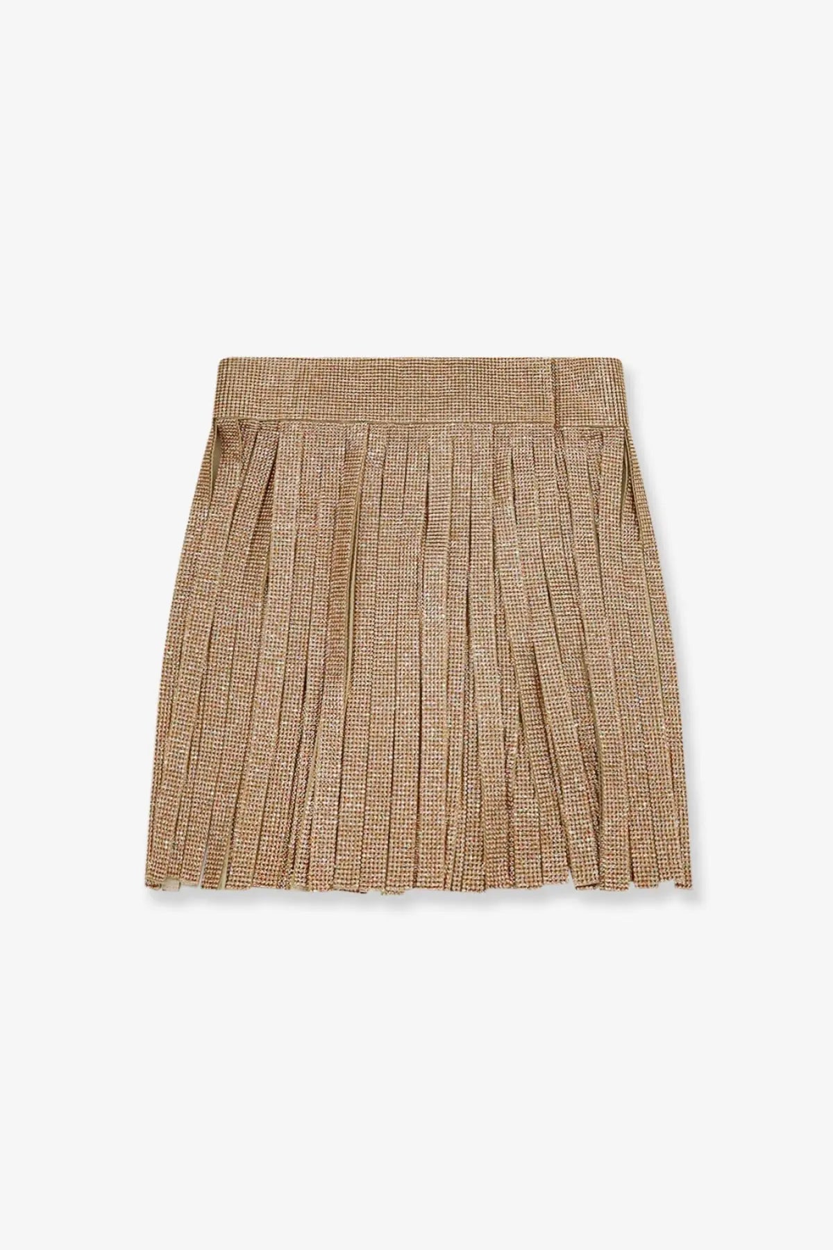 Dolce &amp; Gabbana women’s black pleated mini skirt with textured woven fabric and matching waistband