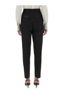 Dolce &amp; gabbana women’s tailored tuxedo pants black with sleek straight-leg cut and subtle stitching details