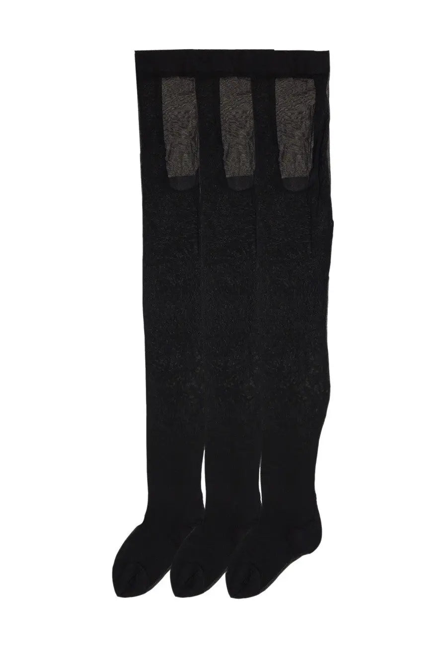 Dolce &amp; gabbana women’s tripack black lace thigh-high stockings with sheer patterned panels at the top