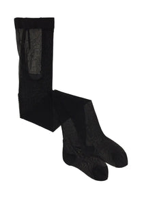 Dolce and gabbana women’s tripack tights black sheer with subtle texture and reinforced ankle cuffs