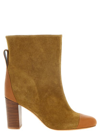 Odissi Dot Ankle Boots Beige
