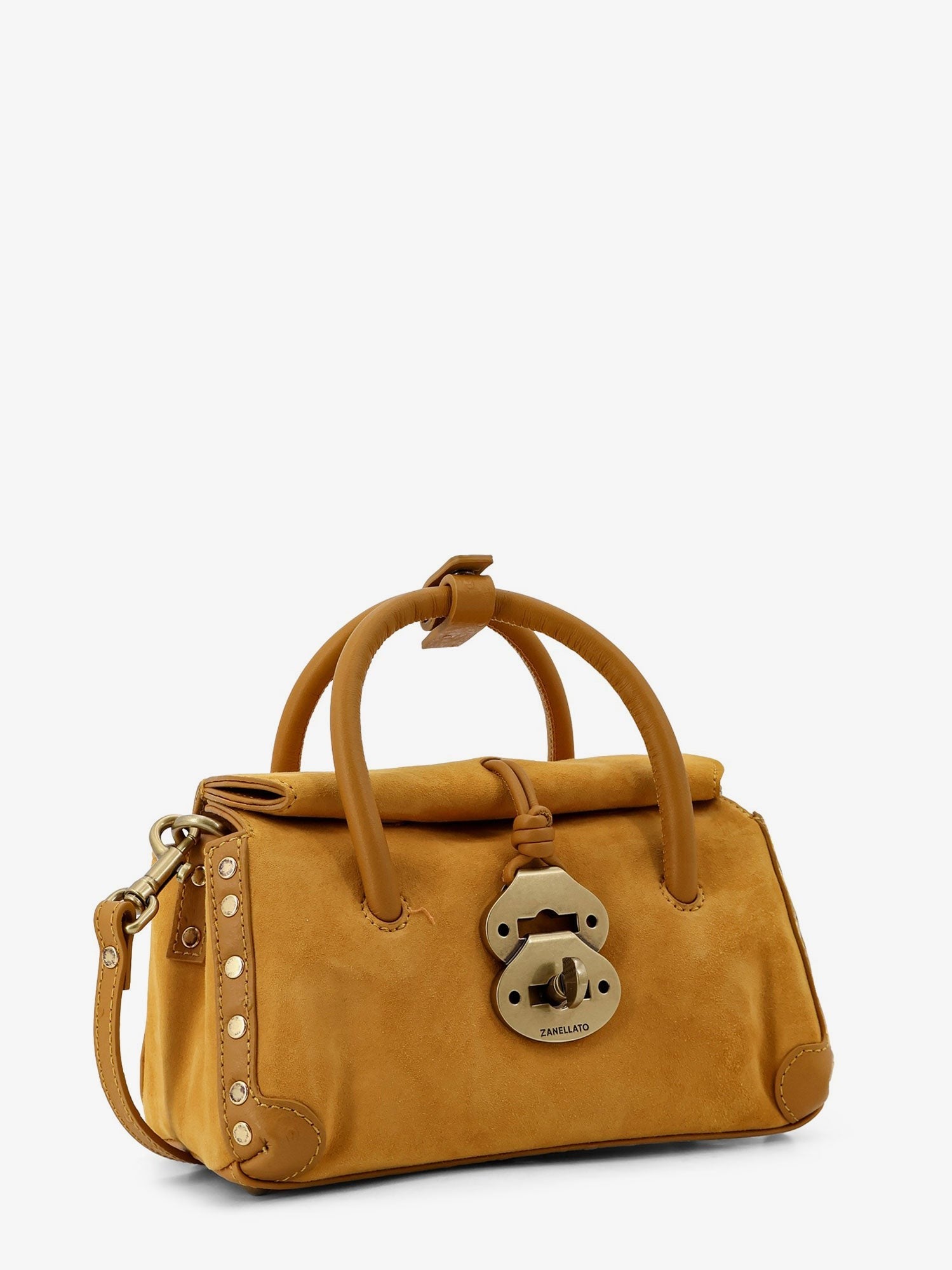 Zanellato Women's Dotta Baby Suede Crossbody Bag Yellow