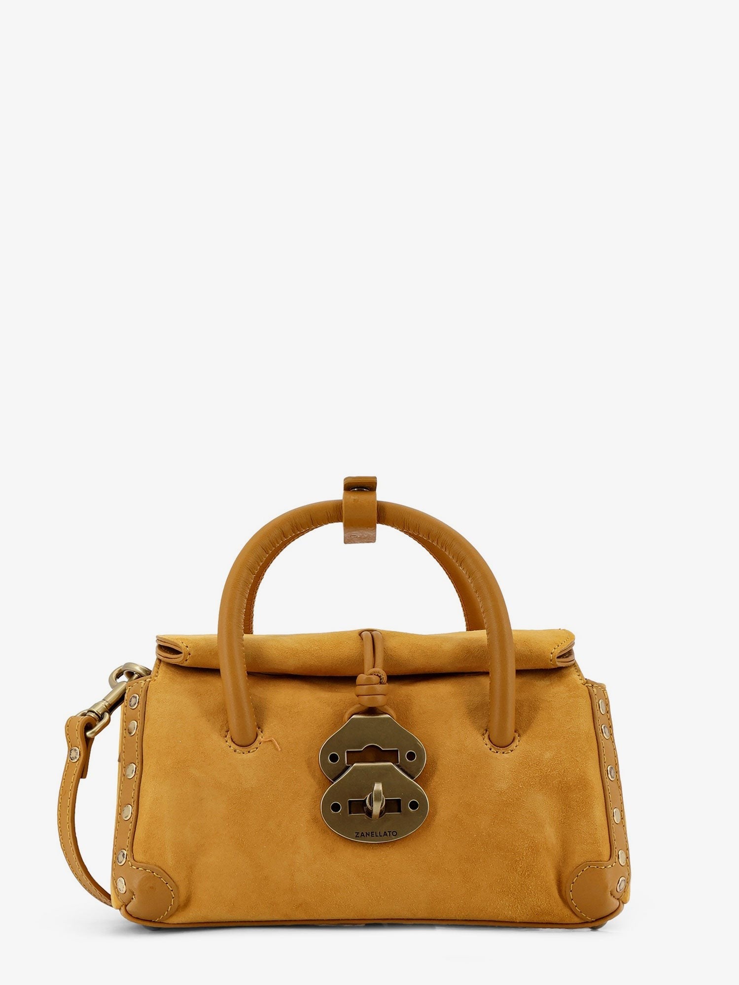 Zanellato Women's Dotta Baby Suede Crossbody Bag Yellow