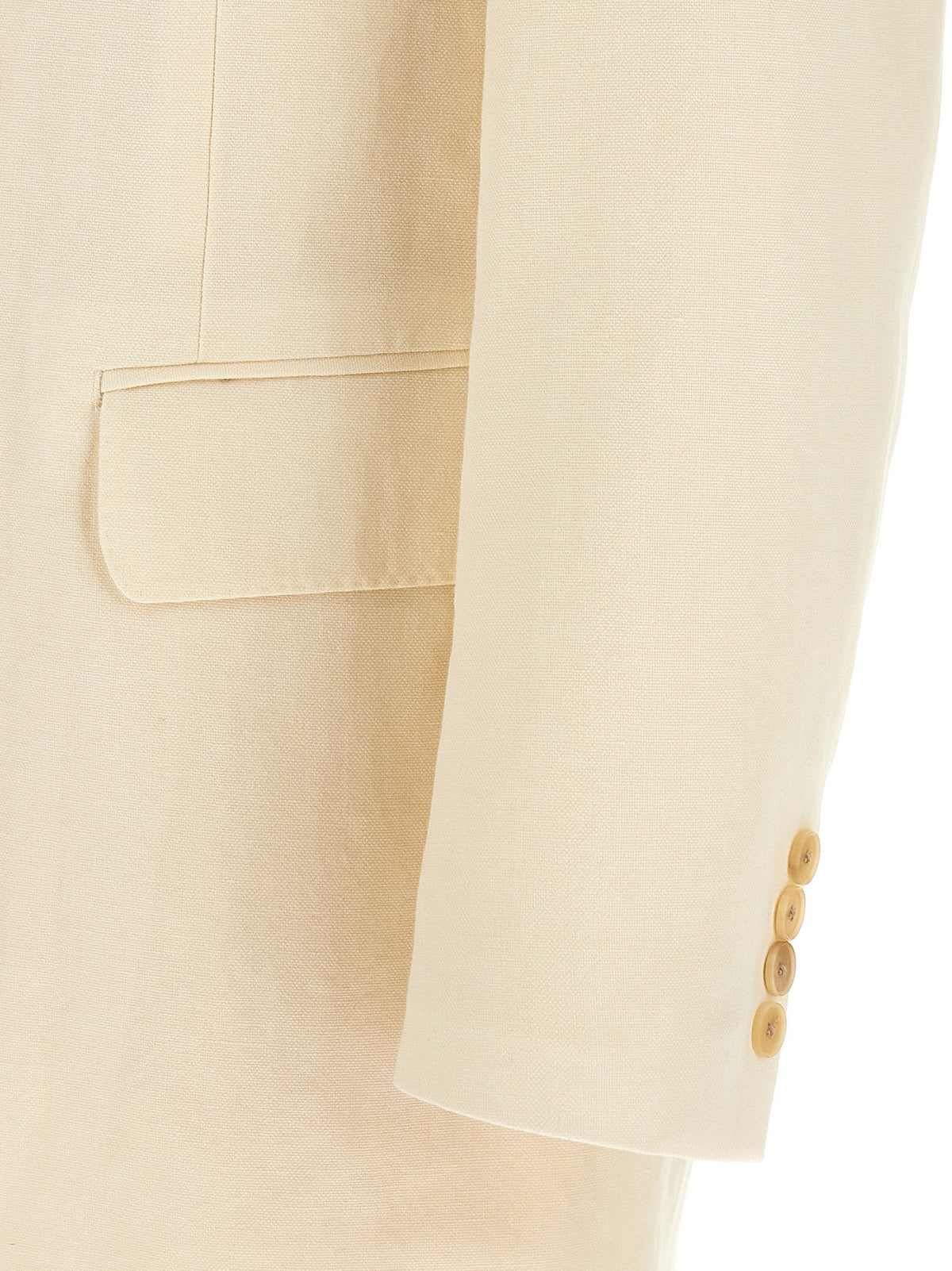 AURALEE Double Breasted Blazer Beige