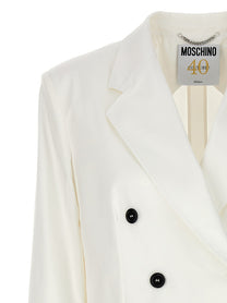Moschino Double Breasted Blazer White