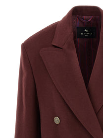 ETRO Double Breasted Blazer Red
