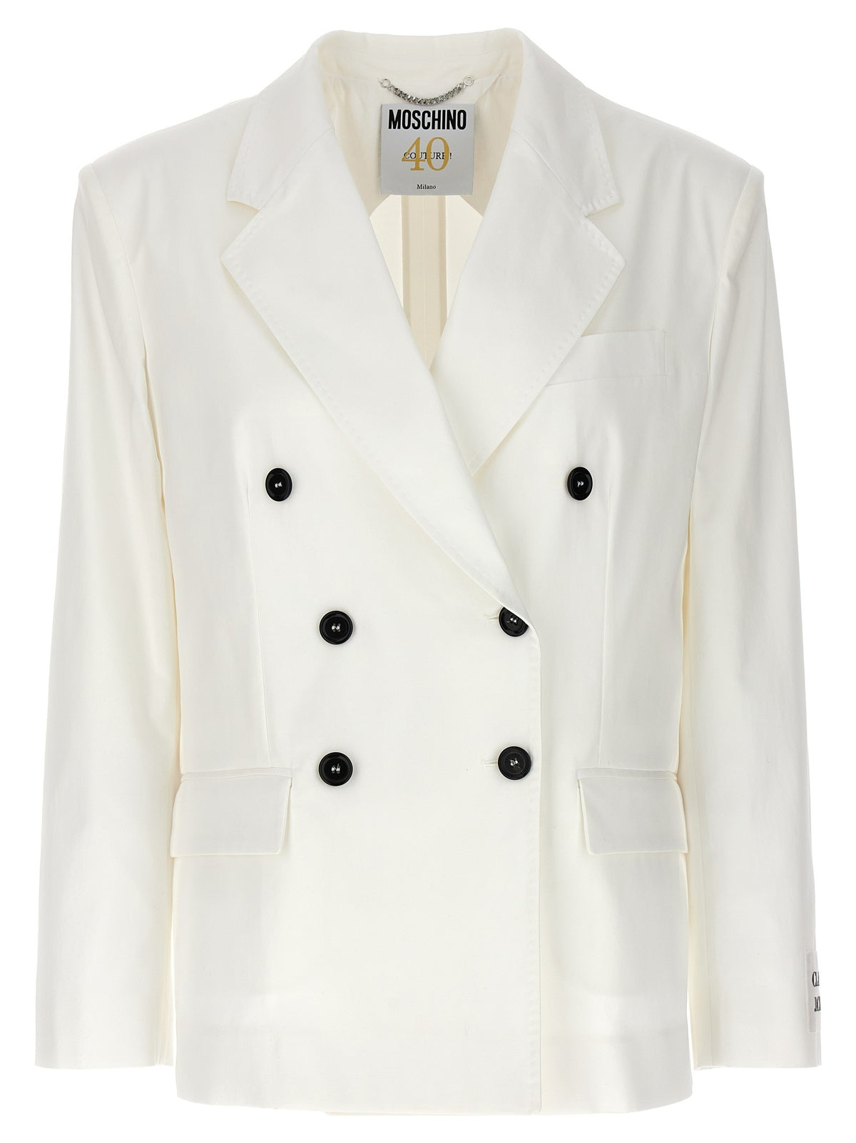 Moschino Double Breasted Blazer White
