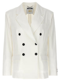 Moschino Double Breasted Blazer White