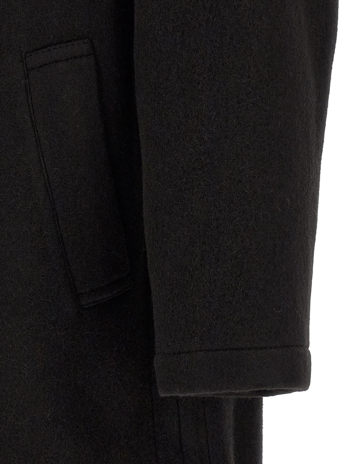 Lemaire Double Breasted Coat Black