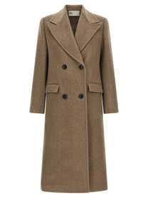 Tory Burch Double Breasted Coat Beige
