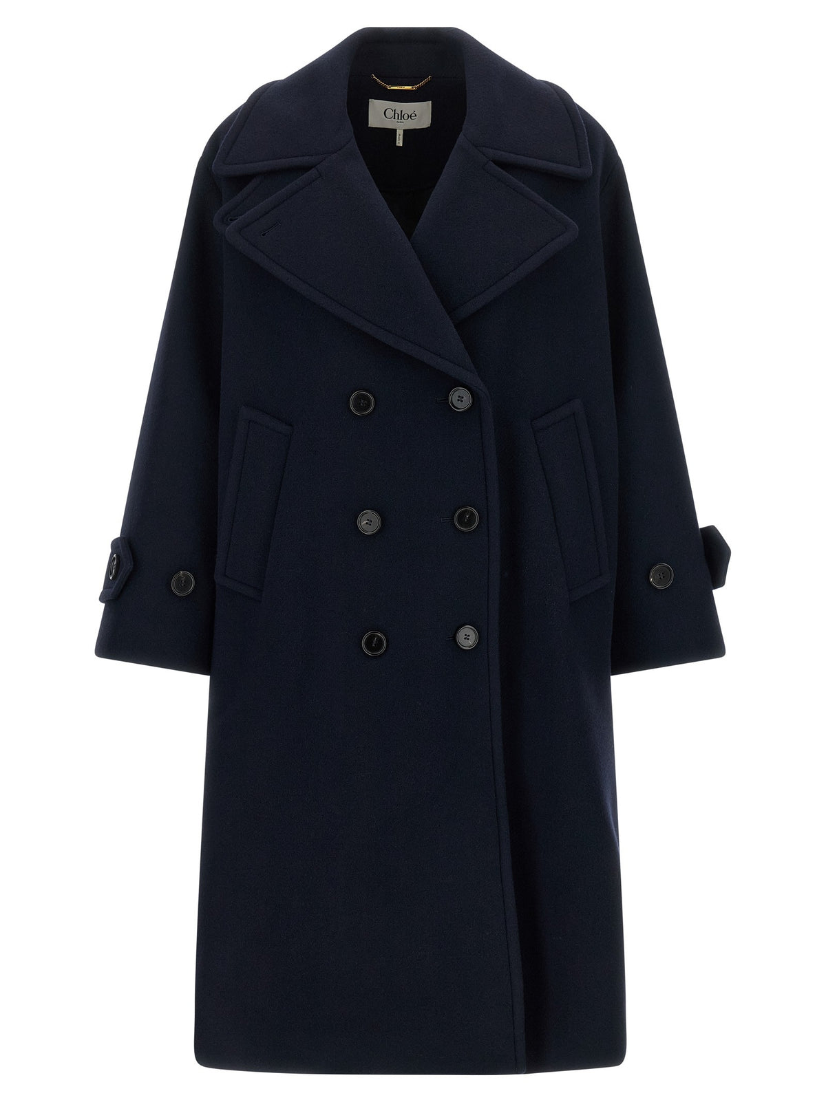 Chloé Double Breasted Coat Blue
