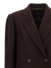 TWINSET Double Breasted Coat Brown