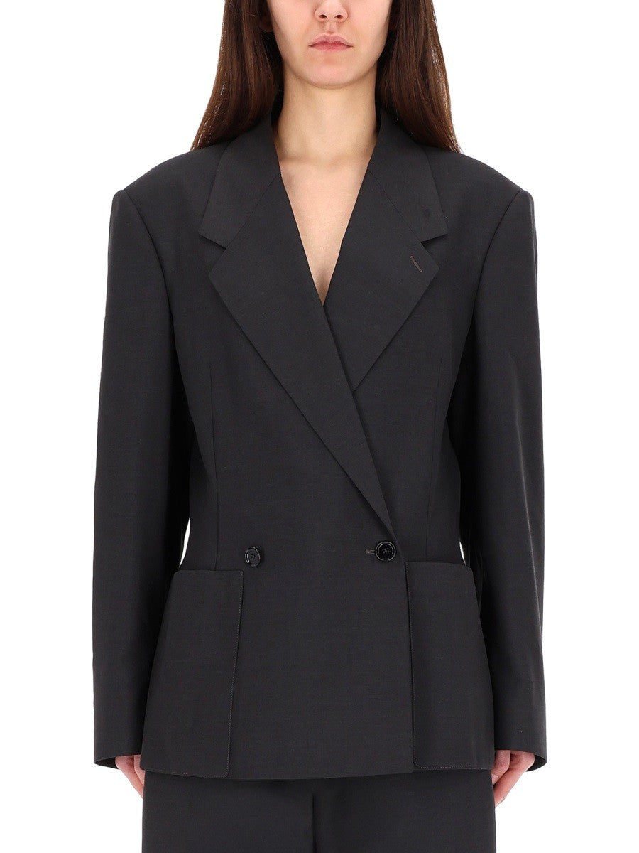 Lemaire Women's Double Breasted Jacket Grey
