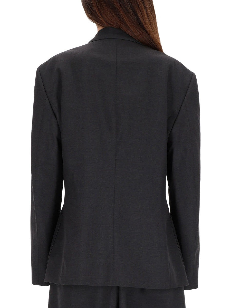 Lemaire Women's Double Breasted Jacket Grey
