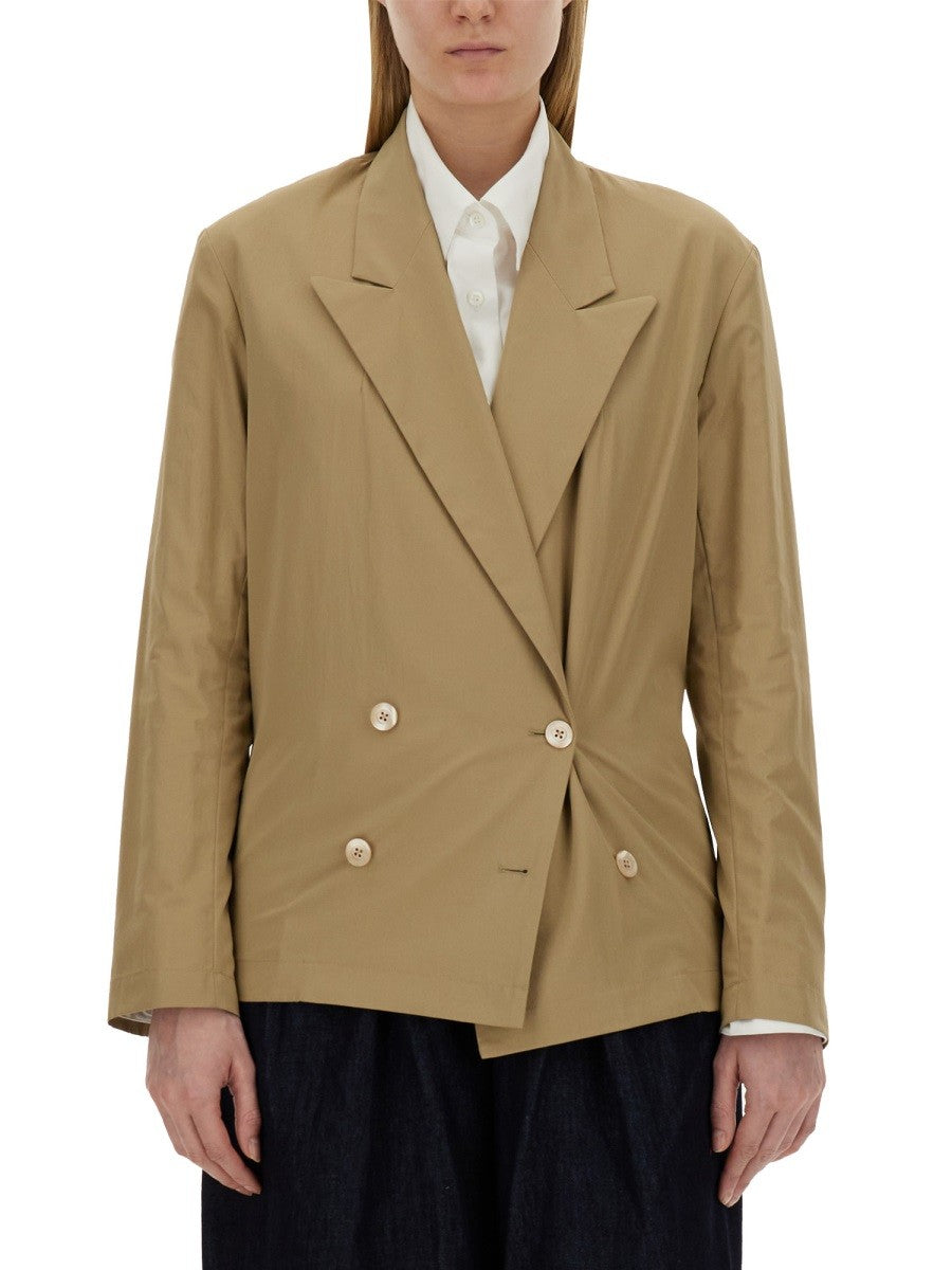 Dries Van Noten Women's Double Breasted Shirt Beige