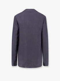 Alysi Women's Double Breasted Silk Blazer Asfalto