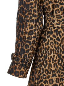 Saint Laurent Double Breasted Trench Coat Brown