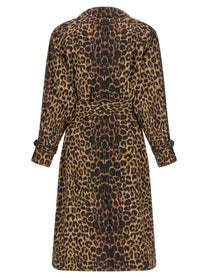 Saint Laurent Double Breasted Trench Coat Brown