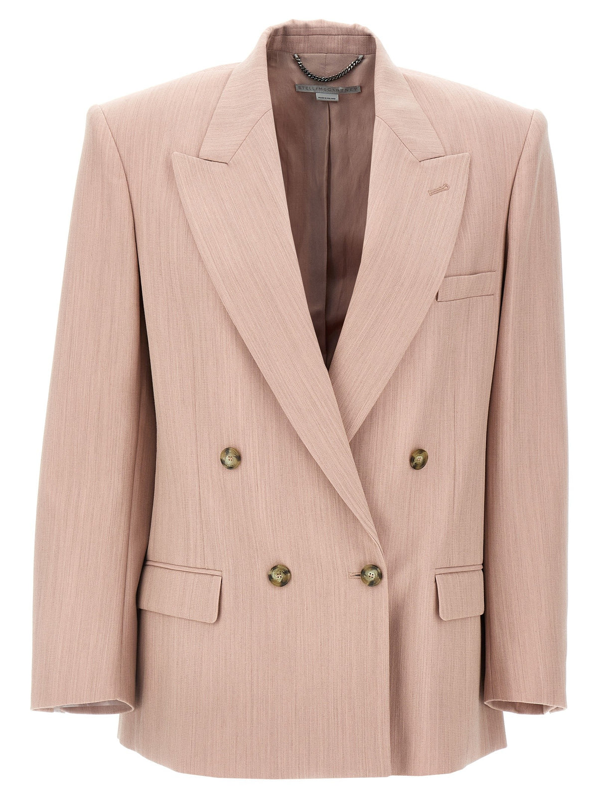 Stella McCartney Double Breasted Wool Blazer Blue