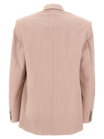 Stella McCartney Double Breasted Wool Blazer Blue