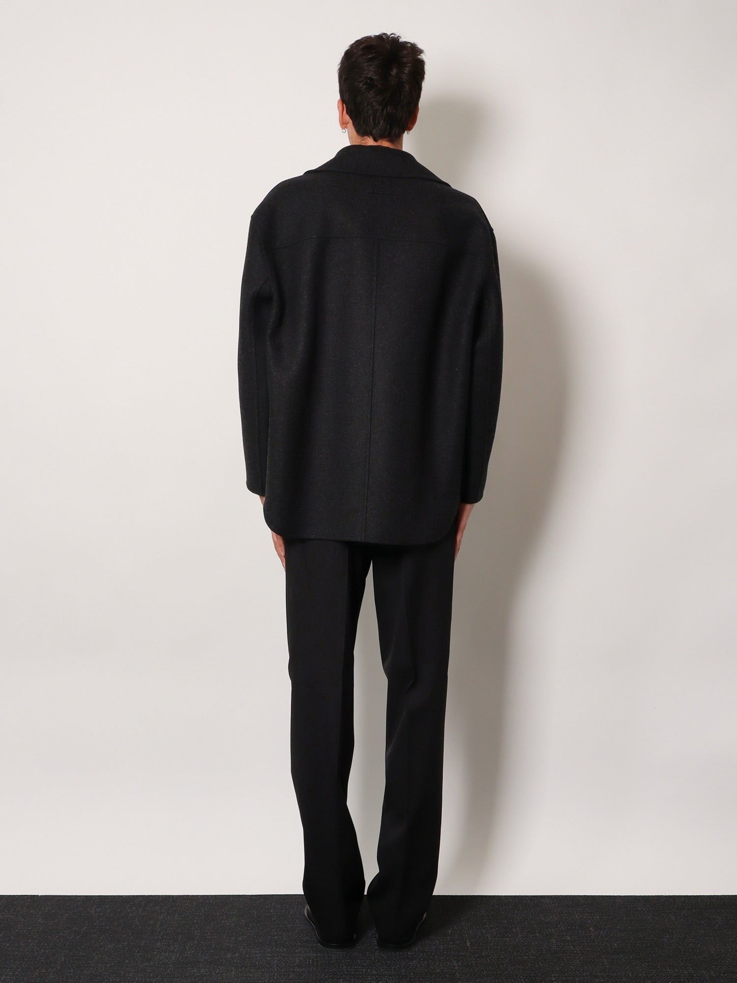 Fendi Men's Felt Wool Coat Grey