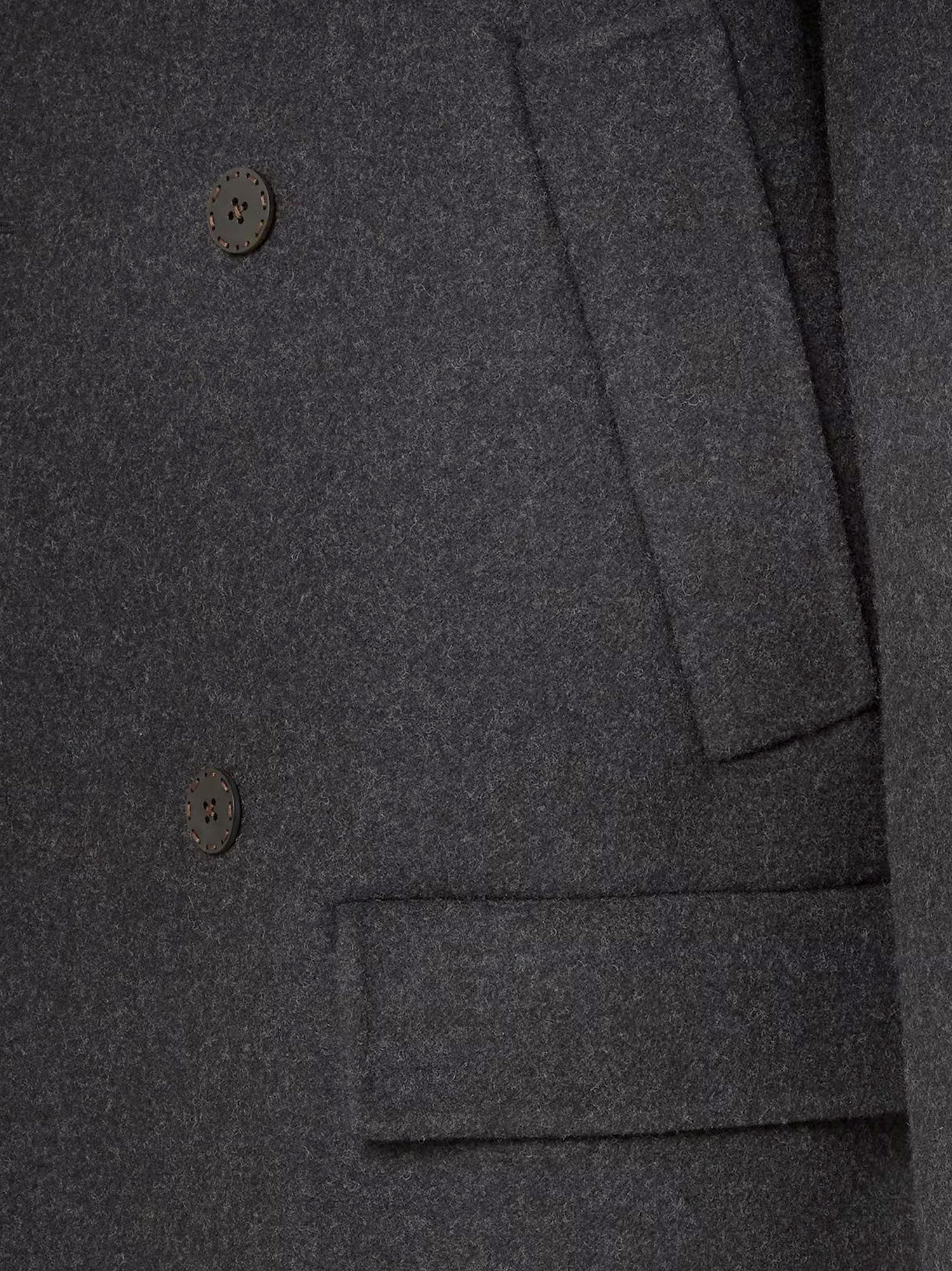 Fendi Men's Felt Wool Coat Grey