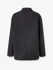 Fendi Men's Felt Wool Coat Grey