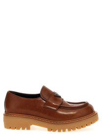 PRADA Double Chocolate Loafers Brown