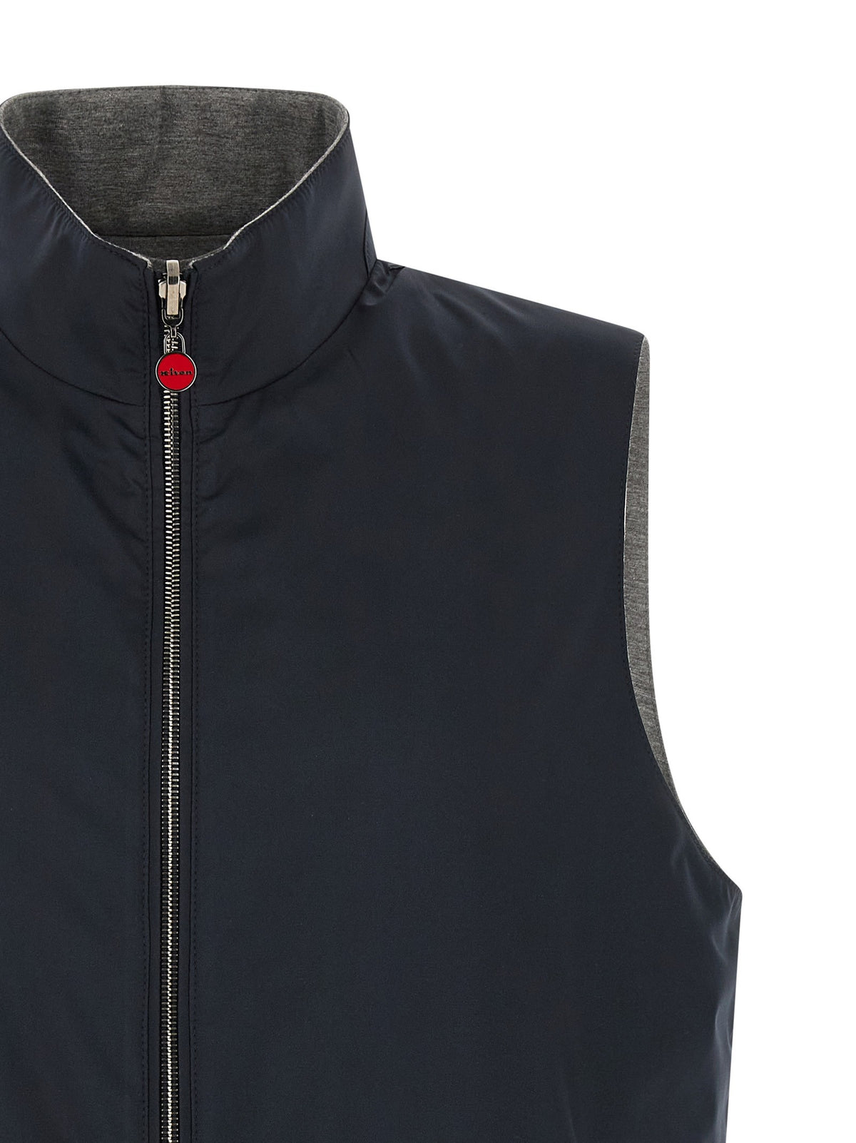 Kiton Double Face Nylon Vest Blue