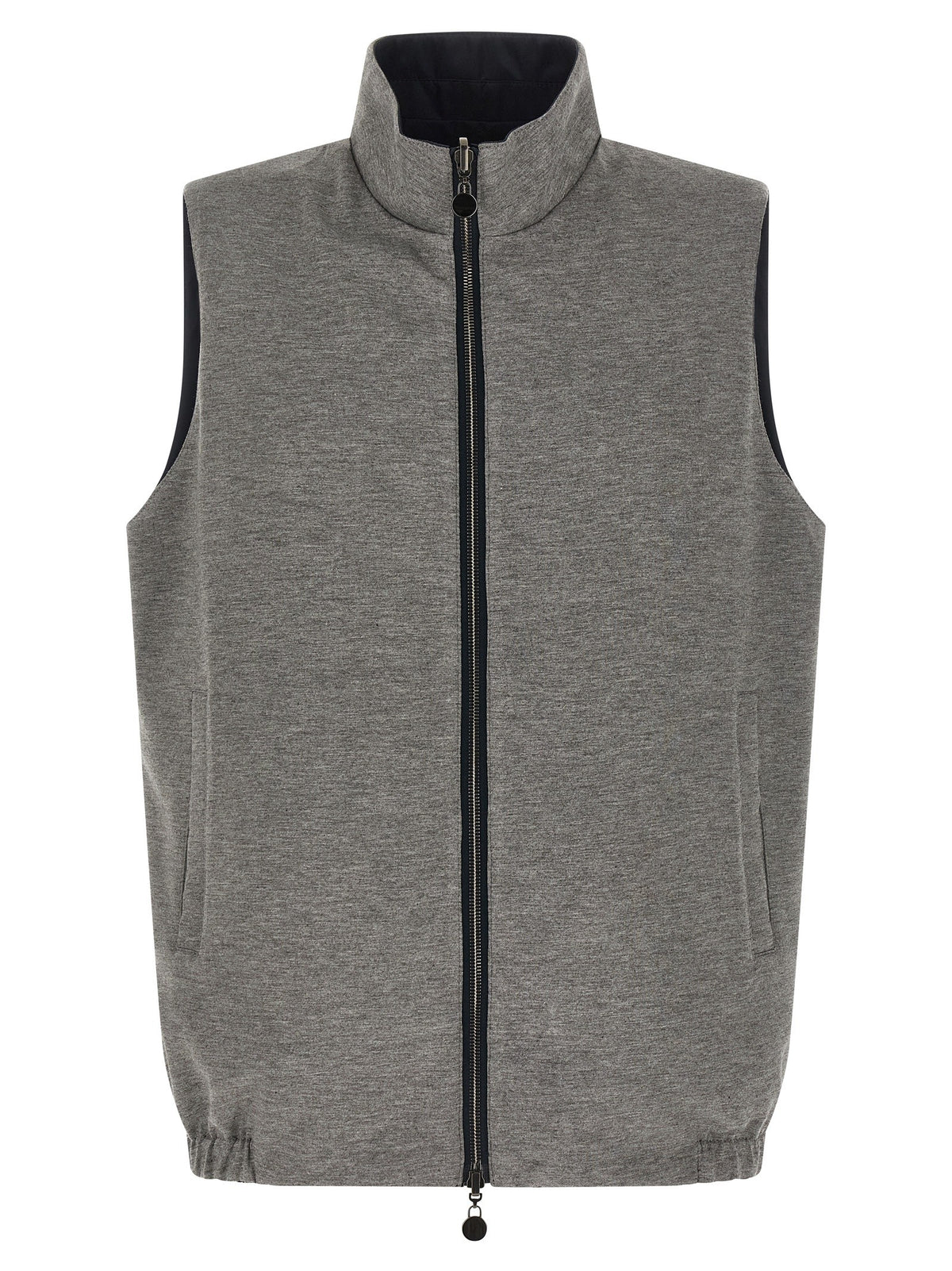 Kiton Double Face Nylon Vest Blue