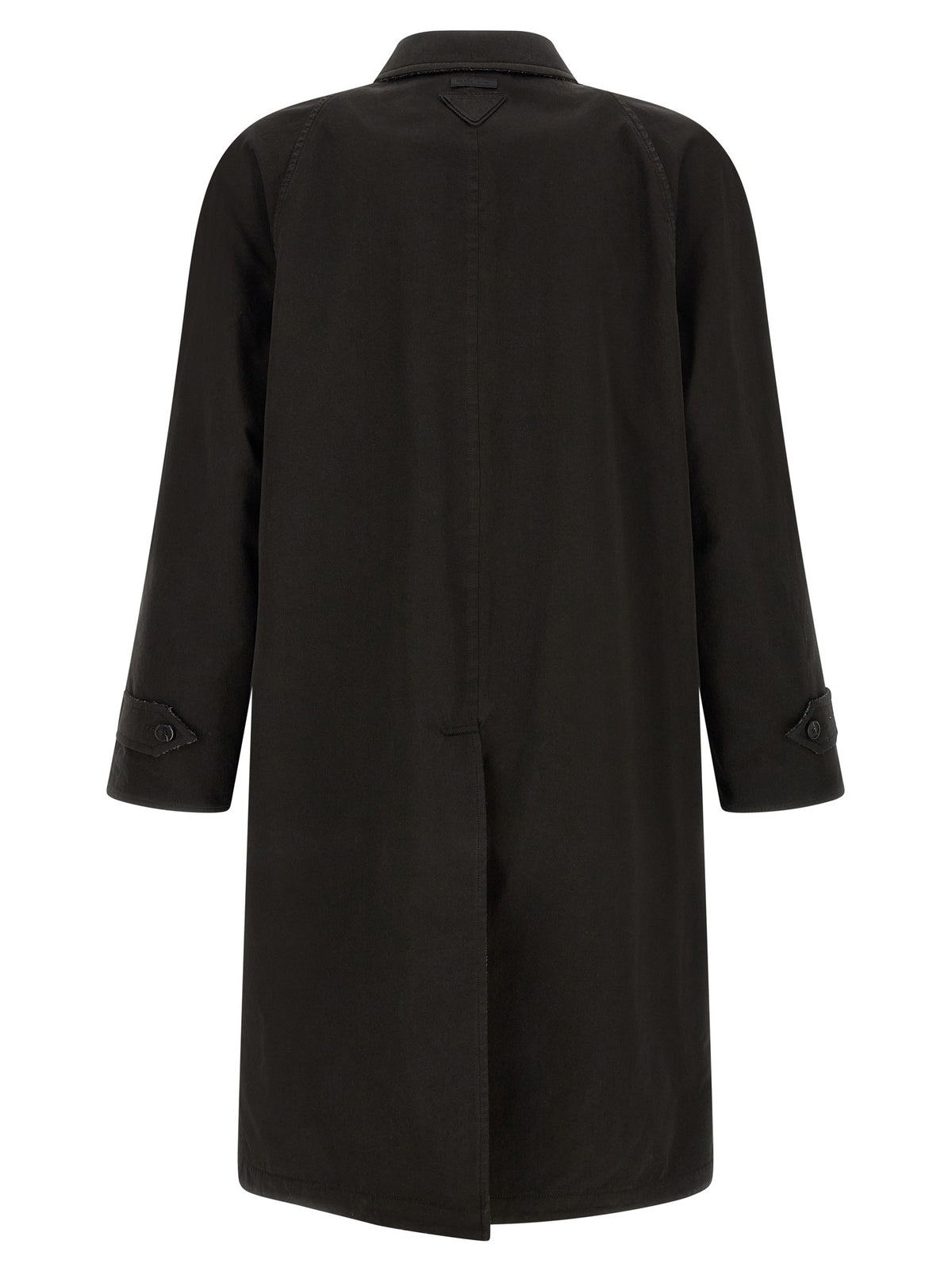 PRADA Double Face Raglan Coat Black