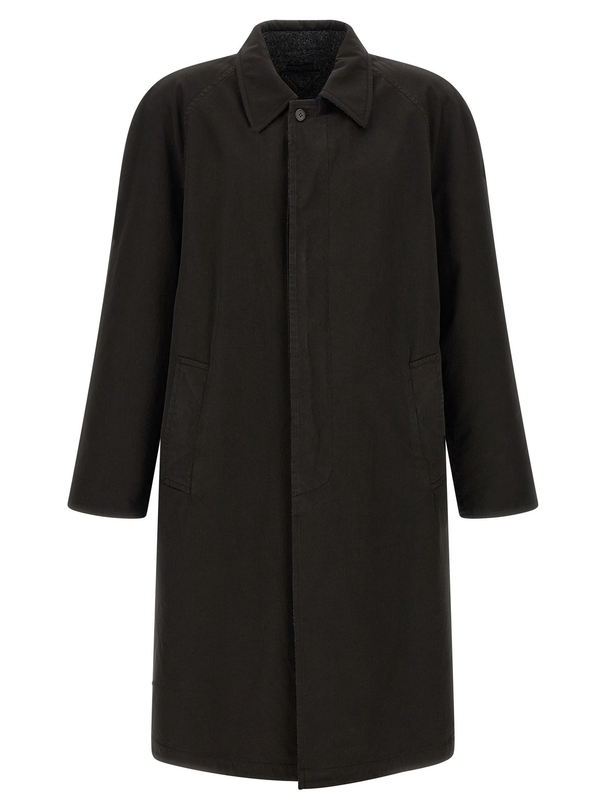 PRADA Double Face Raglan Coat Black
